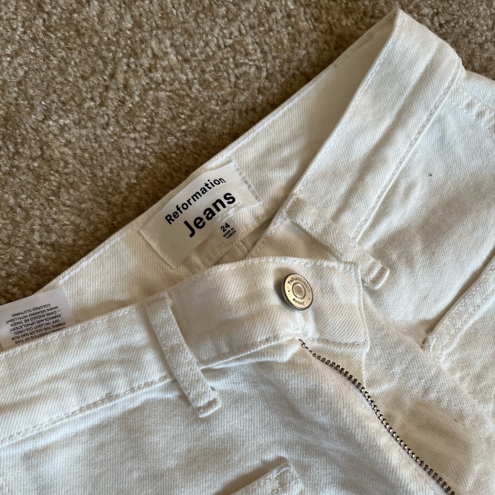REFORMATION Jeans white 24’’  lightly worn